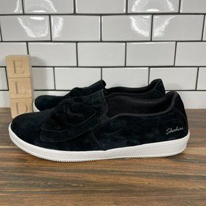 Skechers Madison Ave Journey Women's Size 6.5 Shoes Black Suede Wide Sneakers